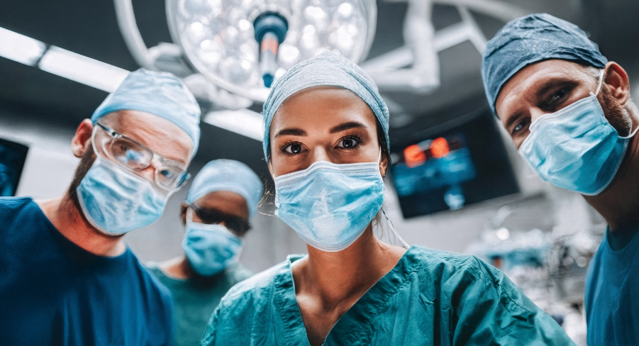 Medical team in an operating room