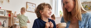 Special education teacher with a student