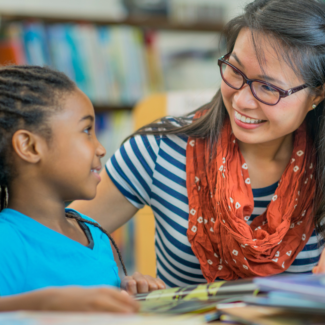Special education teacher working with a student