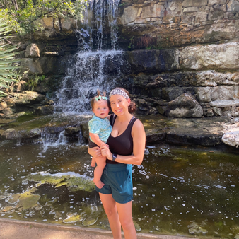 healthcare traveler with her baby