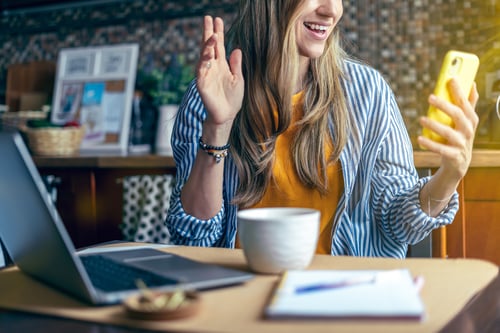 Woman sitting at a desk