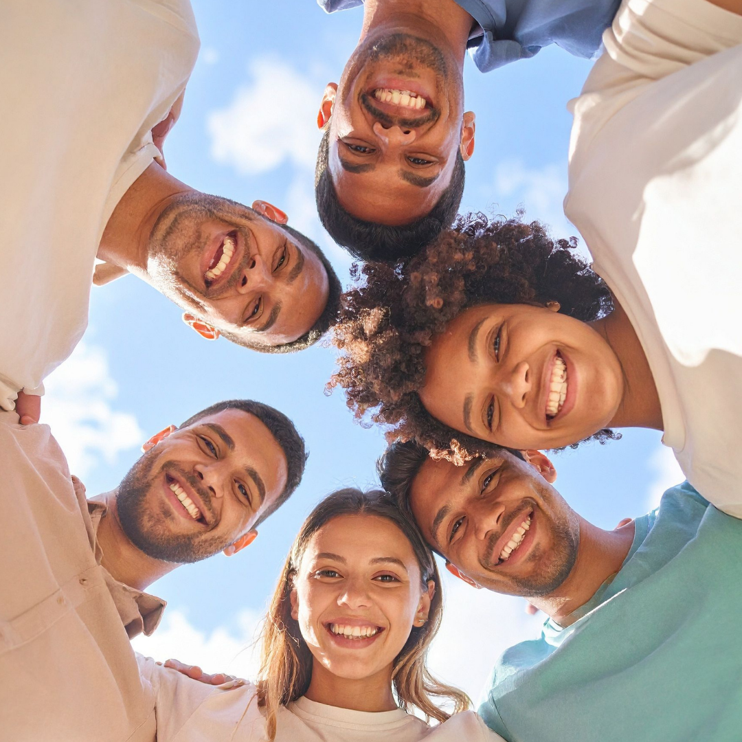Group of friends smiling